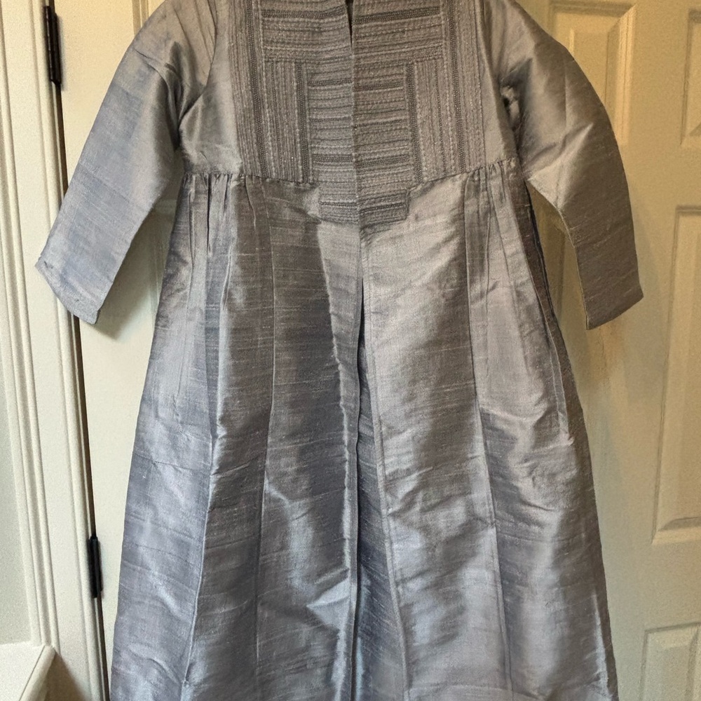 Elegant Silver Evening Coat